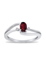 gorgeous white gold oval garnet gemstone birthstone baby ring